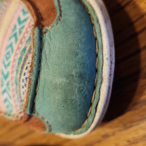 Justin Easy Rider Teal Leather Boaties Driving Shoes Size 11M - Picture 8 of 8